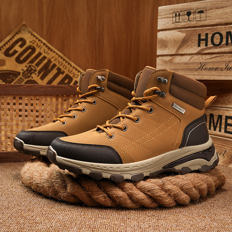Orthopedische Heren Werk- & Wandelschoenen – Brede Neus, Enkel- & Voetboogondersteuning, Waterdicht & Anti-Slip