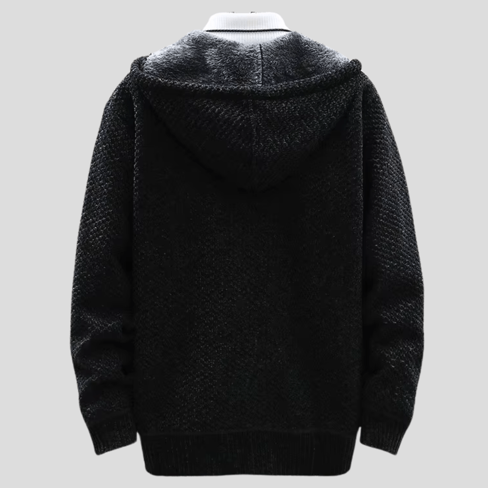 Gebreide Hoodie voor Heren – Warme en Comfortabele Strick-Hoodie