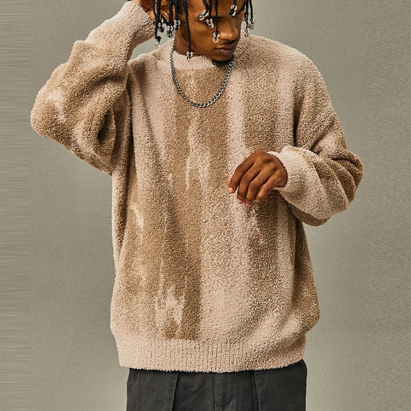 Artisan Brushwork Crewneck – Comfortabele & Artistieke Sweater