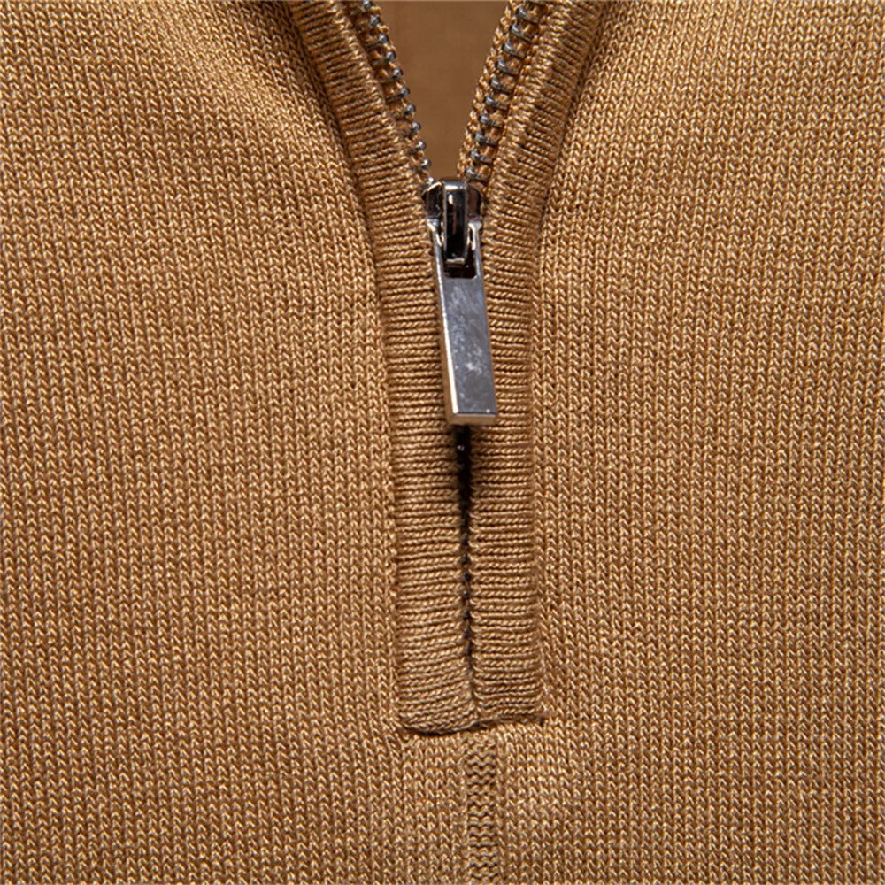 Polo met Rits – Luxe Herenpolo van Stretchstof met Sportieve Knit Details