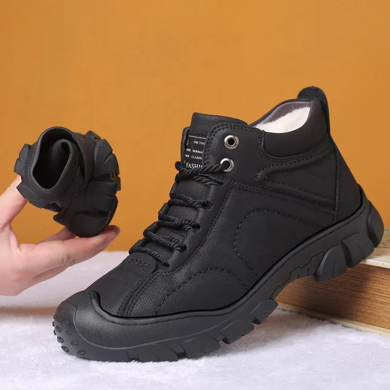 Heren Orthopedische Bruine Leren Enkelboots – Comfortabele en Stijlvolle Casual Schoenen