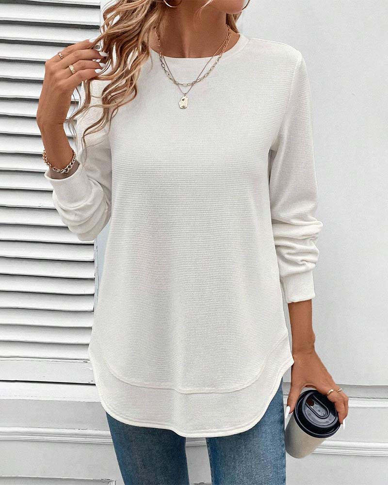 Dames Longsleeve Katoenmix Top – Zacht, Ademend & Veelzijdig voor Elke Dag
