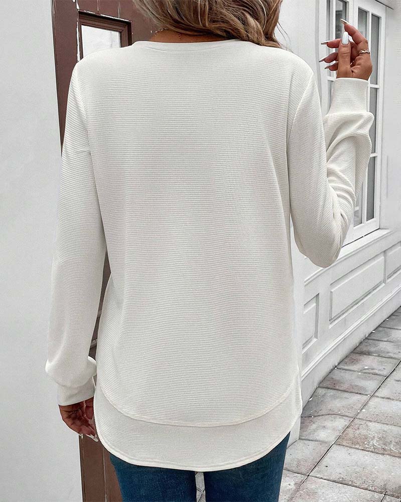 Dames Longsleeve Katoenmix Top – Zacht, Ademend & Veelzijdig voor Elke Dag