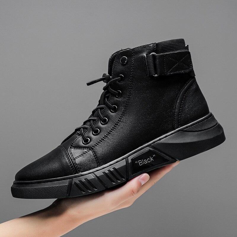 Comfortabele Leren Enkelboots voor Heren – Ademend, Schokdempend & Stijlvol