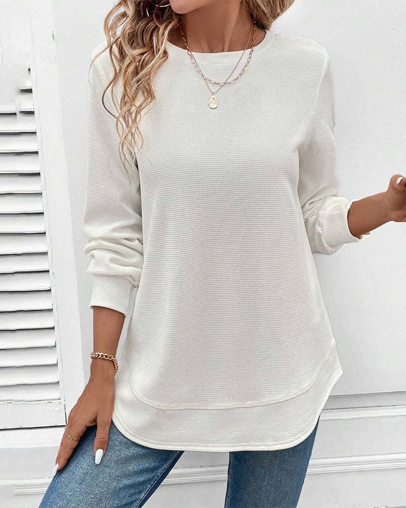 Dames Longsleeve Katoenmix Top – Zacht, Ademend & Veelzijdig voor Elke Dag