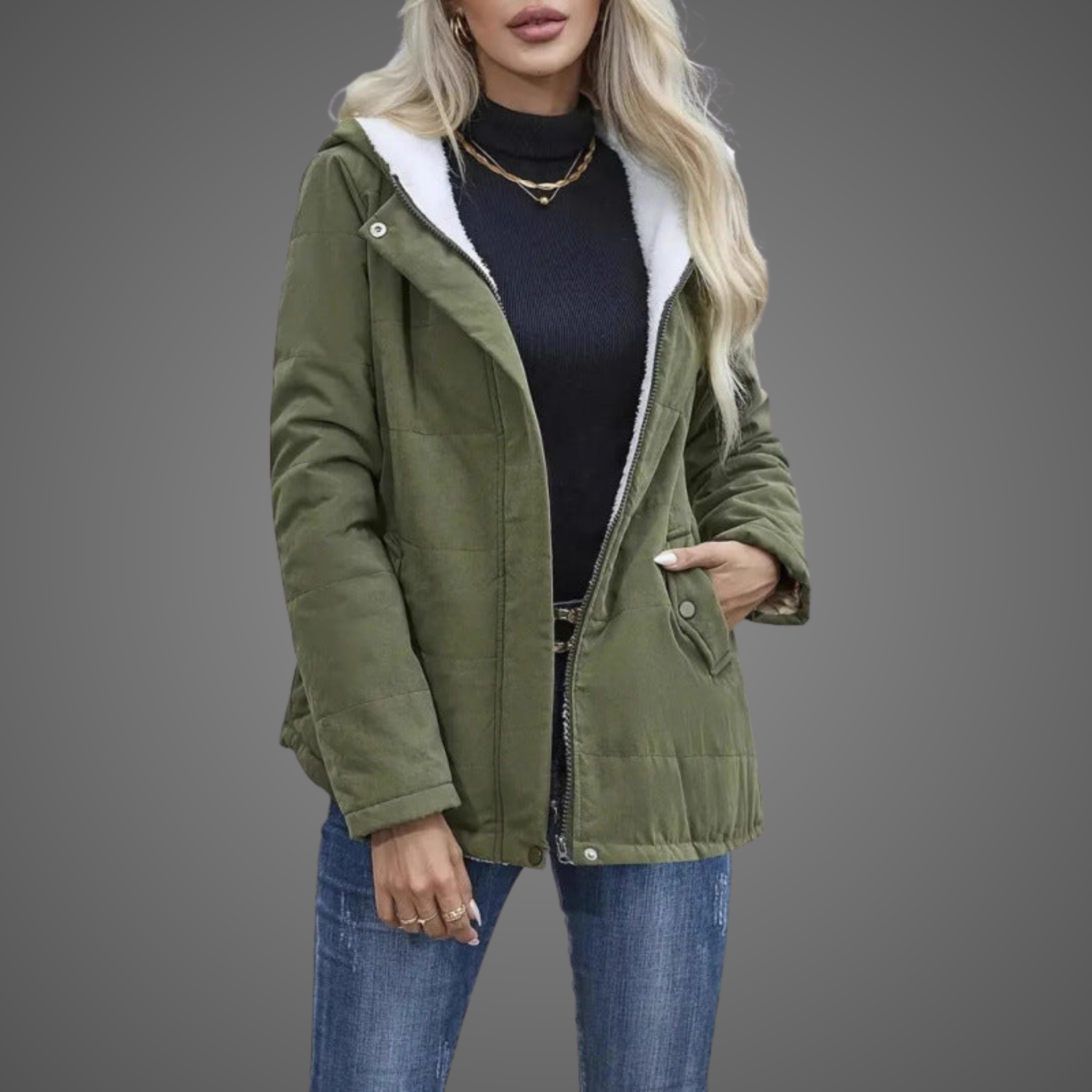 Warme Fleece-gevoerde Heren Jas met Capuchon – Comfortabele Wintercoat