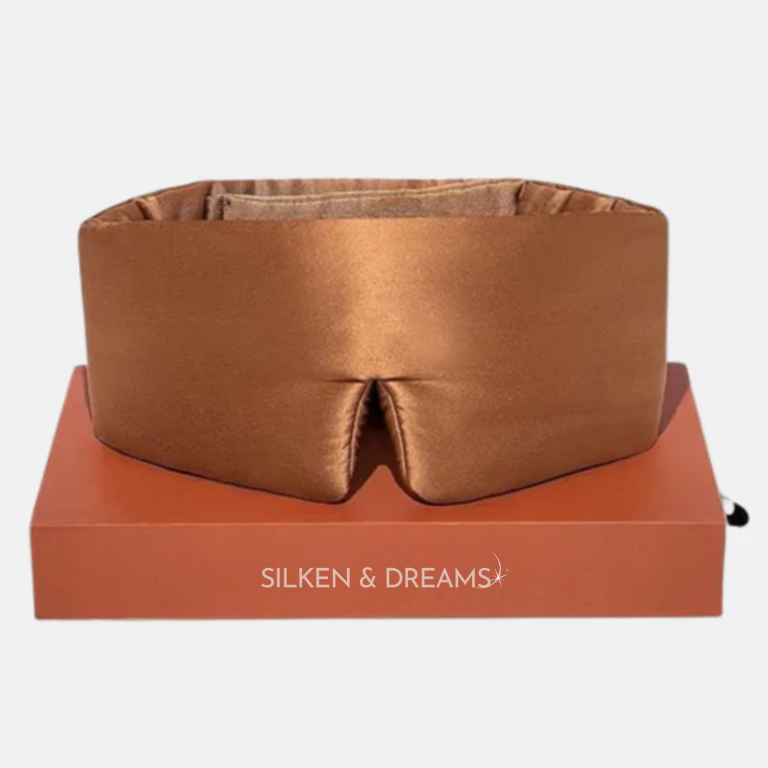 Zijden Slaapmasker met Zachte Vulling – Volledige Lichtblokkering voor Luxe, Ononderbroken Slaap
