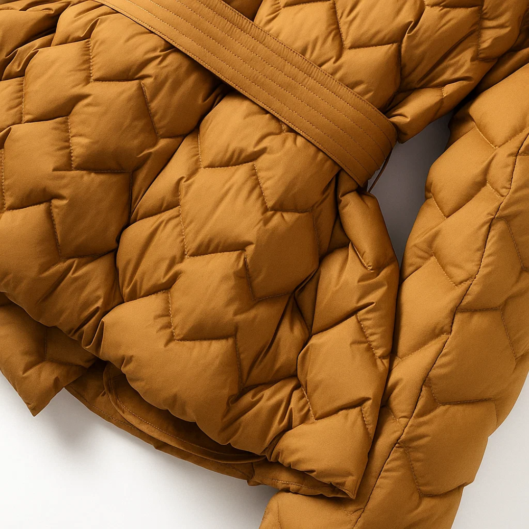 Donsjas met Tailleriem – Warme en Elegante Winterjas voor Dames