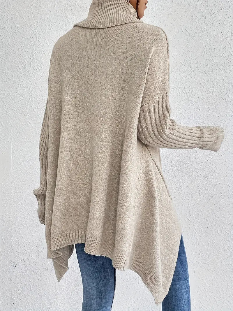 Lange Rollkragen Trui voor Dames – Oversized, Warm & Tijdloos