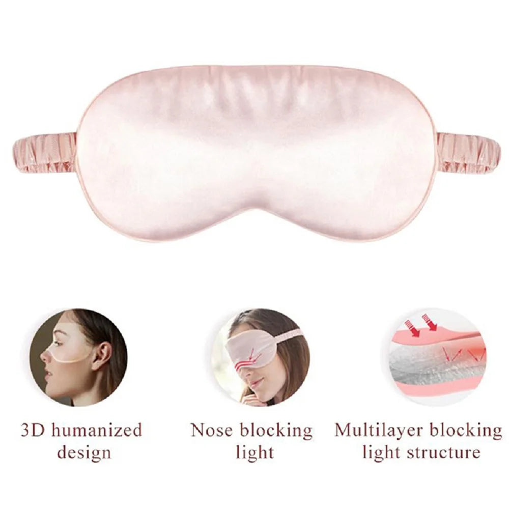 Zijdezacht Slaapmasker – Oogmasker voor Reizen, Relaxen & Gezond Slapen