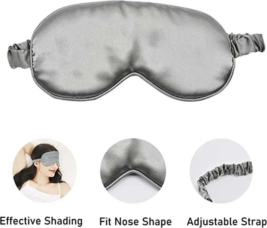 Zijdezacht Slaapmasker – Oogmasker voor Reizen, Relaxen & Gezond Slapen