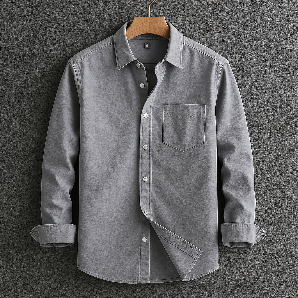 Signature overhemd voor heren – Premium katoenen shirt met moderne pasvorm