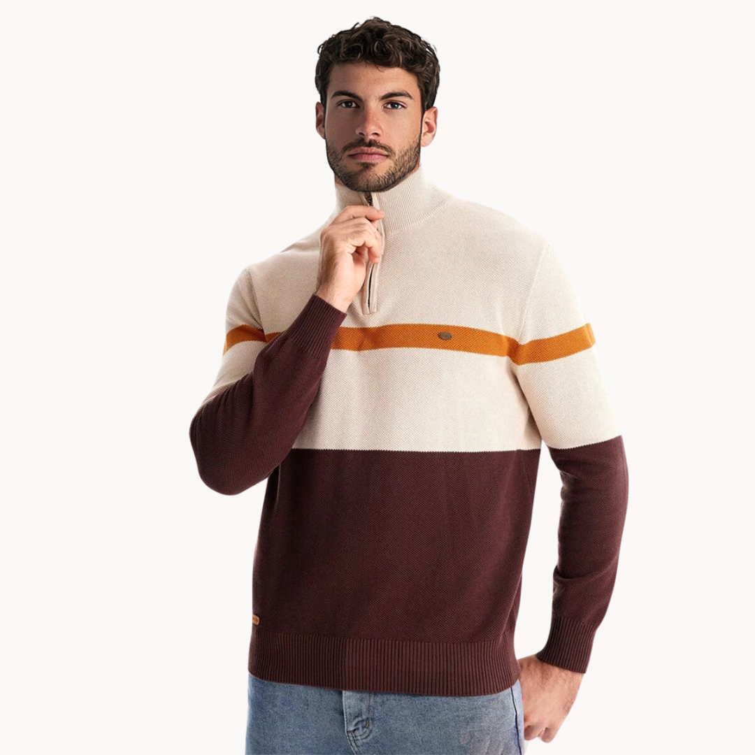 Quarter Zip Sweater – Stijlvolle & Comfortabele Herentrui van Katoen met Rits
