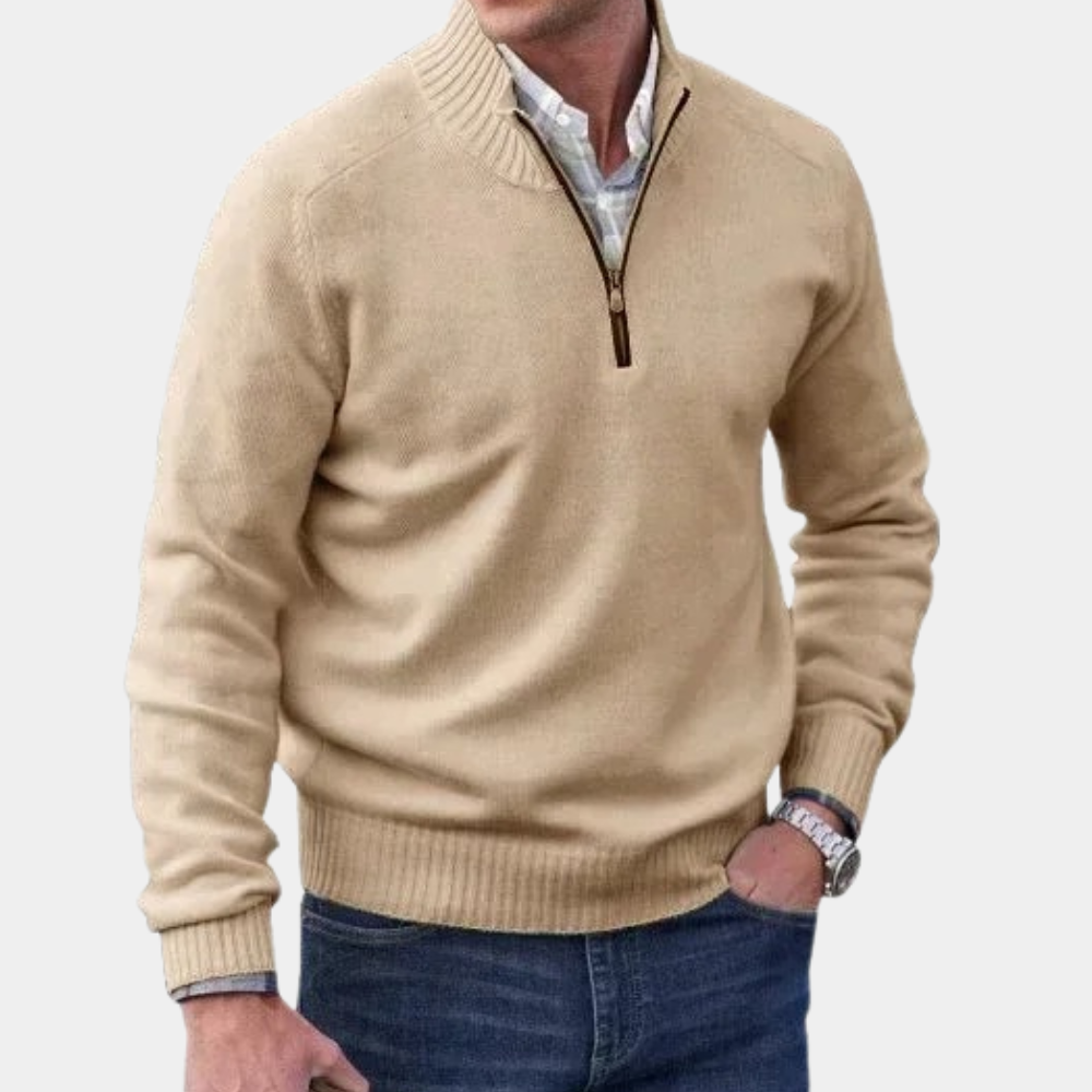 Barrfind Stijlvolle Zomer Zip-up Sweater voor Heren – Comfortabel & Modieus