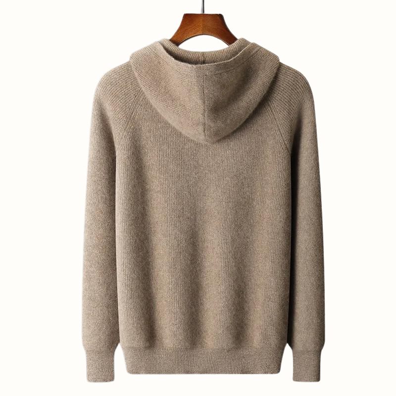 Luxe Cashmere Heren Hoodie – Zachte & Warme Hoodie van Kasjmier en Merino Wol