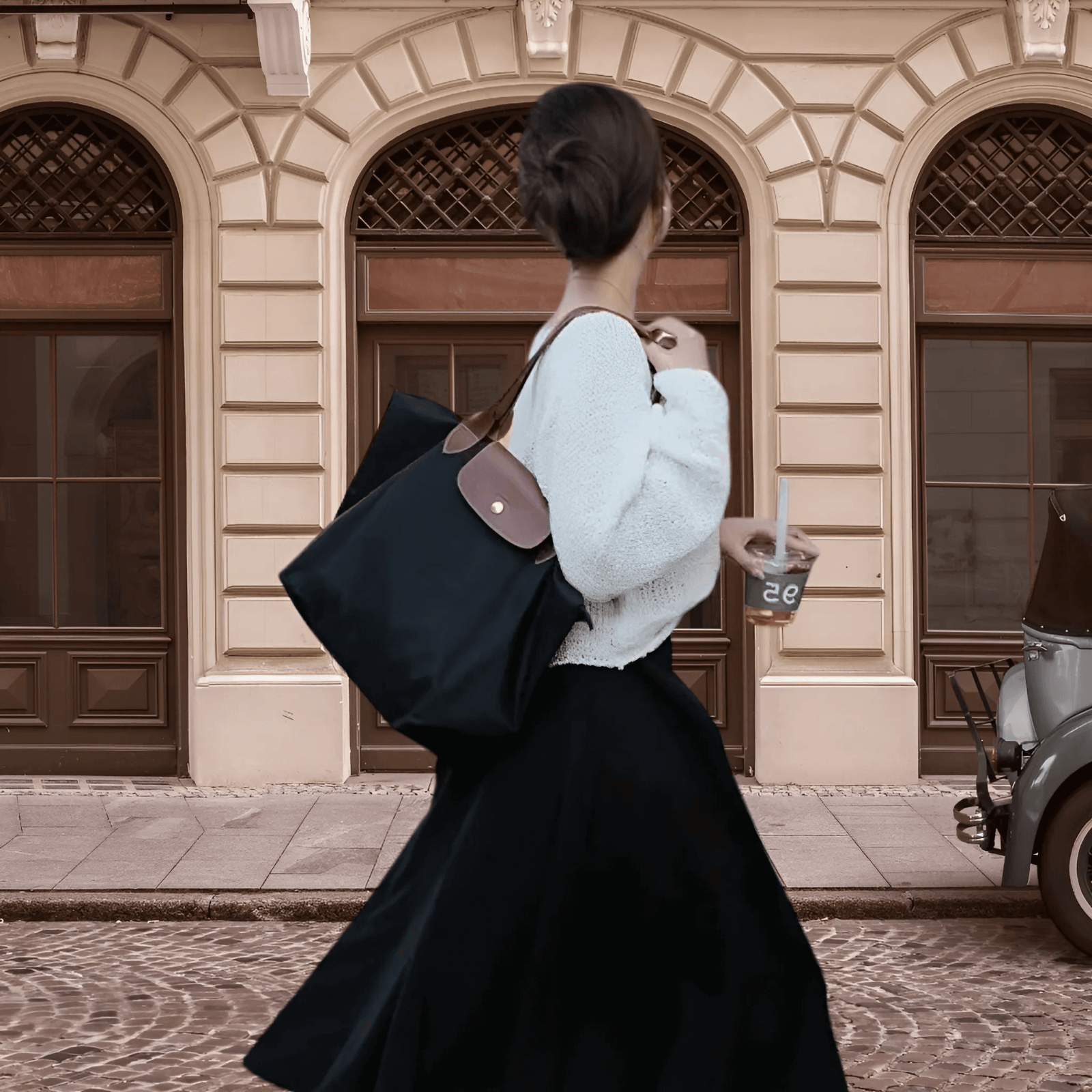 Chique Schoudertas van Luxe Oxford met Leren Details – Elegant, Duurzaam & Functioneel Ontwerp