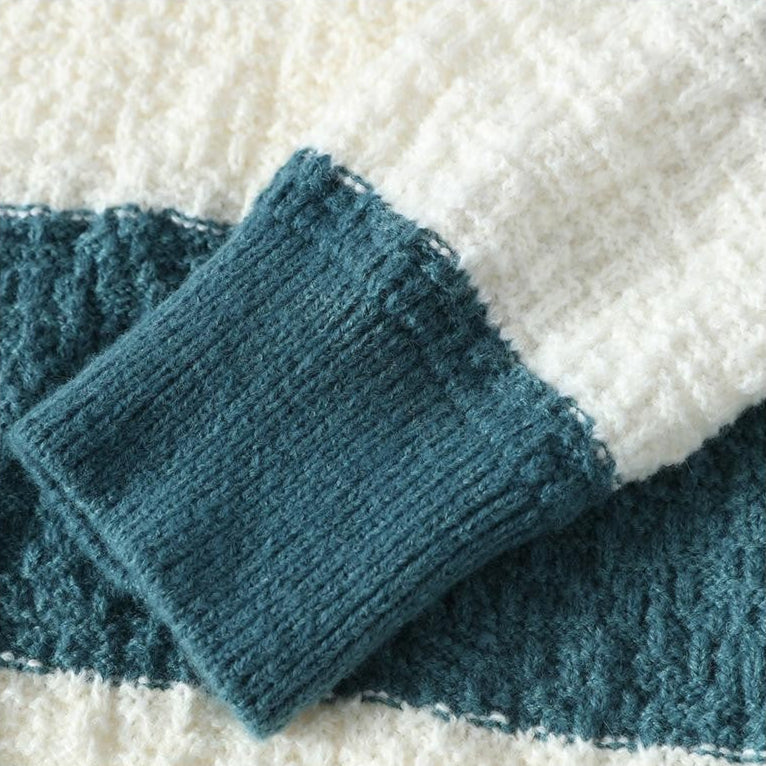 Gestreepte Trui voor Heren – Warme Lichtgewicht Gebreide Pullover