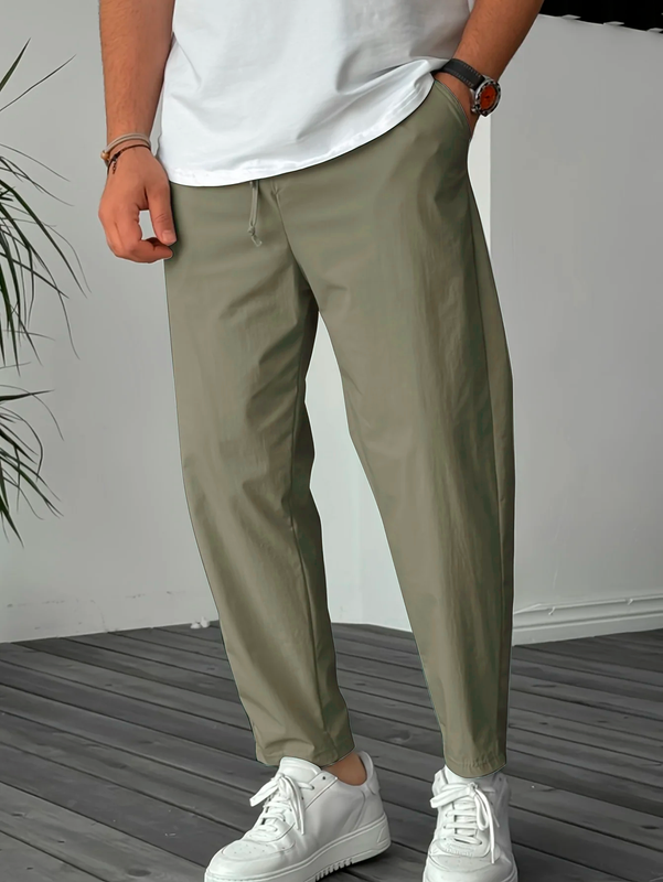 Elegante Tapered Broek met Trekkoord – Comfortabele & Stijlvolle Pantalon voor Elke Gelegenheid