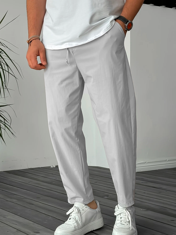 Elegante Tapered Broek met Trekkoord – Comfortabele & Stijlvolle Pantalon voor Elke Gelegenheid
