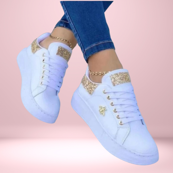 Glanzende Sneakers voor Glamoureuze Momenten – Comfortabele & Stijlvolle Dames Sneakers met Luxe Glans