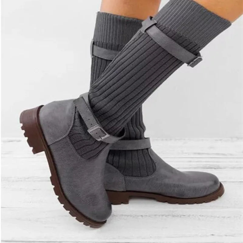 Warme Stijlvolle Laarzen – Comfortabele Dameslaarzen voor Elke Dag in Elegante Slouch-Stijl