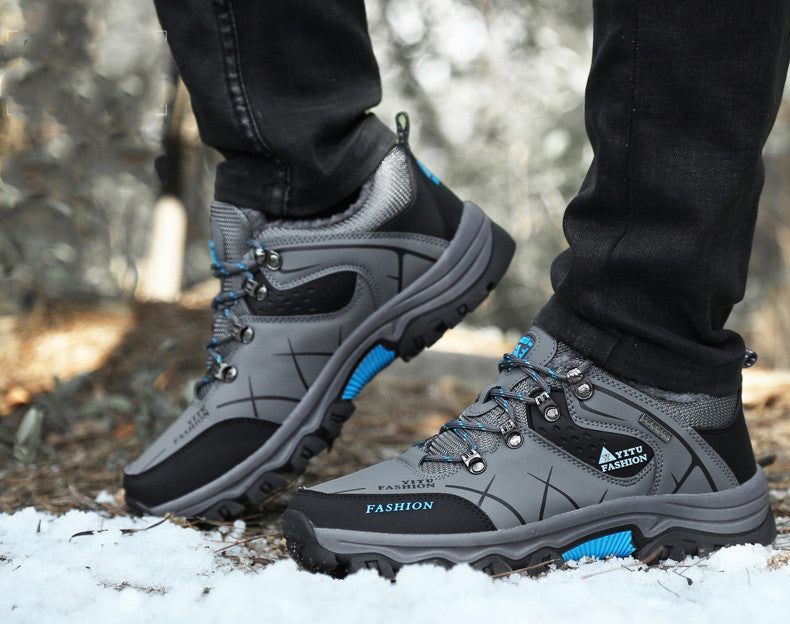 Heren Sneaker Boots – Premium Leren Outdoor Sportschoenen – Waterdicht, Ademend & Antislip