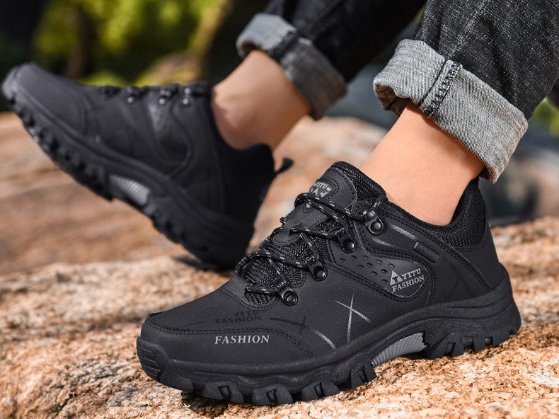 Heren Sneaker Boots – Premium Leren Outdoor Sportschoenen – Waterdicht, Ademend & Antislip