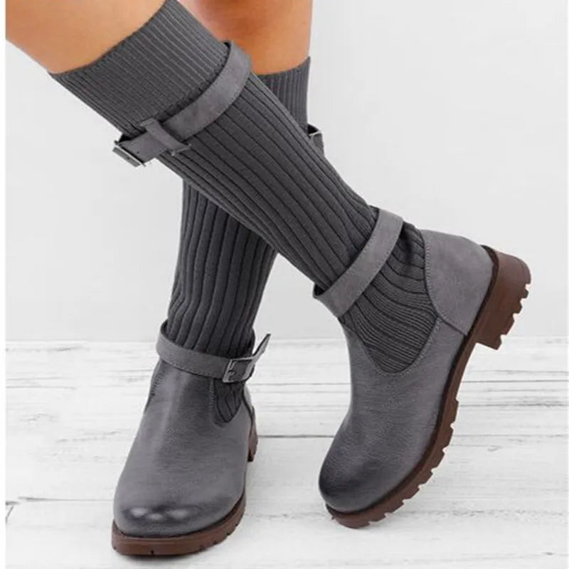 Warme Stijlvolle Laarzen – Comfortabele Dameslaarzen voor Elke Dag in Elegante Slouch-Stijl