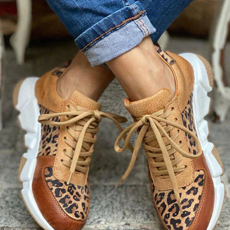 Comfortabele Leopard Sneakers – Stijlvolle Dames Sneakers met Buitengewoon Comfort