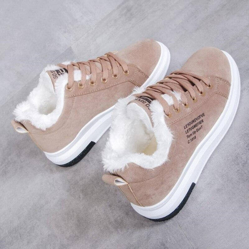 Warme Winter Sneakers met Nepbont Voering – Comfortabele Enkel Schoenen