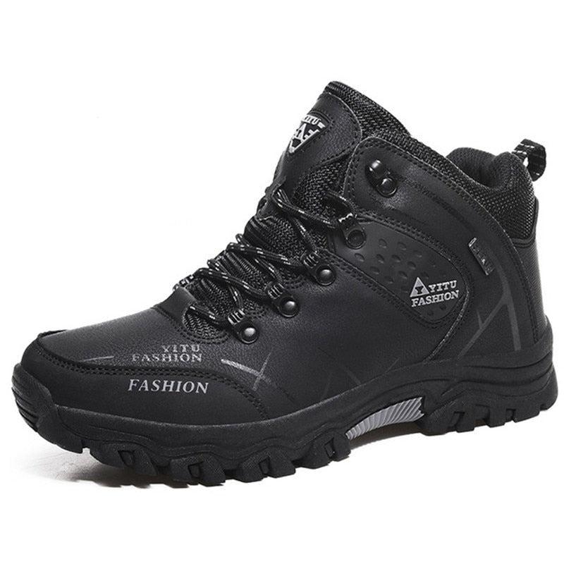Heren Sneaker Boots – Premium Leren Outdoor Sportschoenen – Waterdicht, Ademend & Antislip