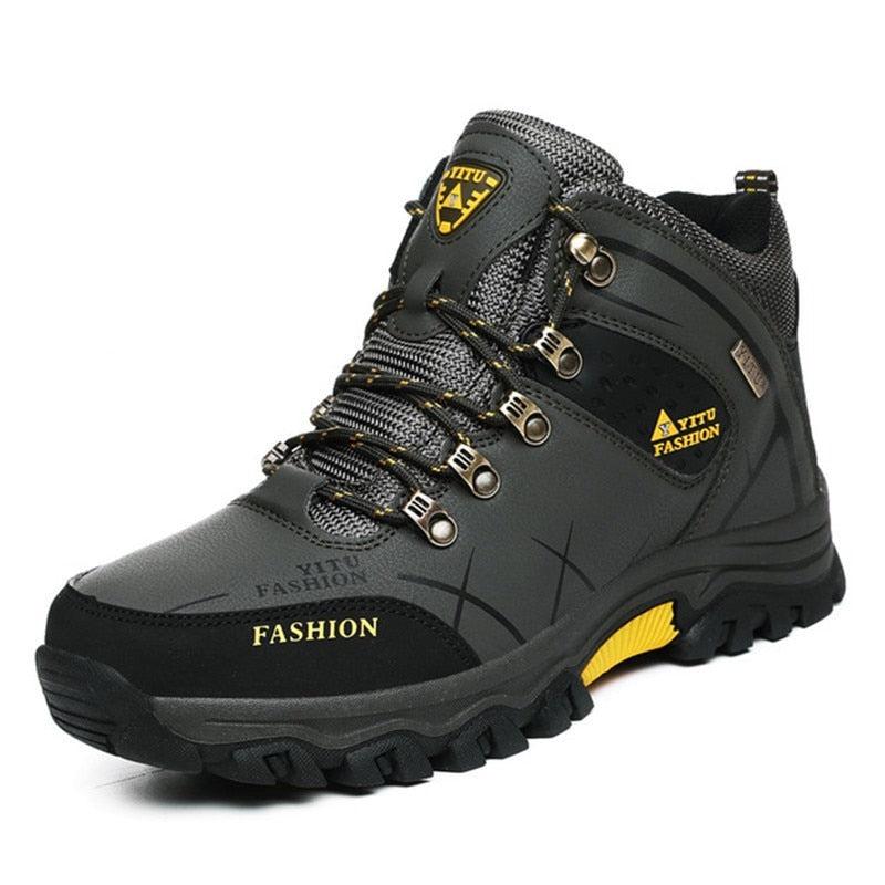Heren Sneaker Boots – Premium Leren Outdoor Sportschoenen – Waterdicht, Ademend & Antislip