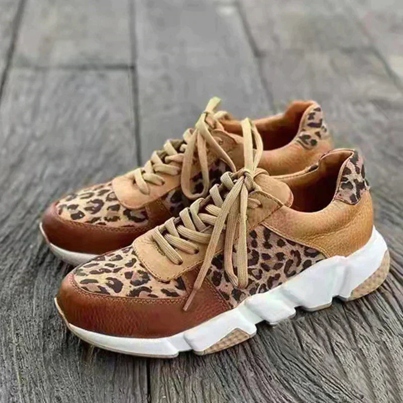 Comfortabele Leopard Sneakers – Stijlvolle Dames Sneakers met Buitengewoon Comfort