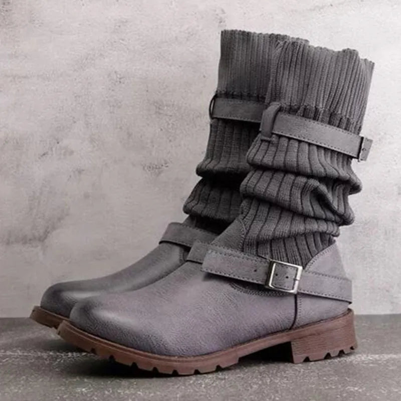 Warme Stijlvolle Laarzen – Comfortabele Dameslaarzen voor Elke Dag in Elegante Slouch-Stijl