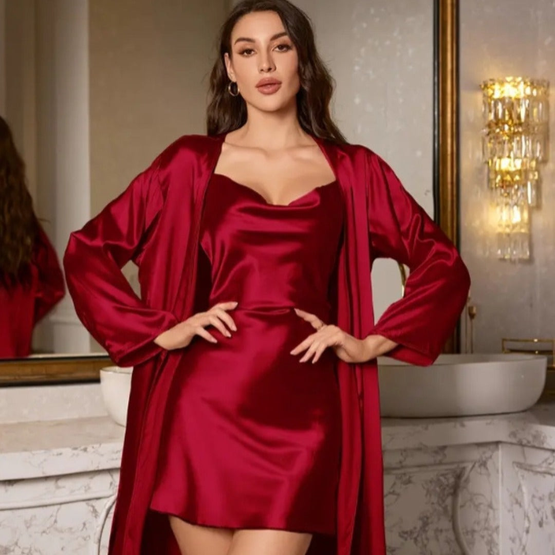 2-Delige Dames Pyjamaset – Zachte & Elegante Loungewear voor Valentijn en Dagelijks Comfort