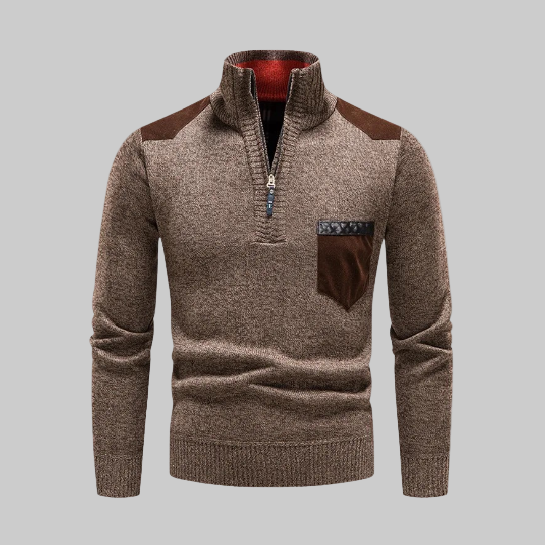 Casual Half-Zip Trui voor Heren – Warme Knit, Tijdloos Design & Dagelijks Comfort