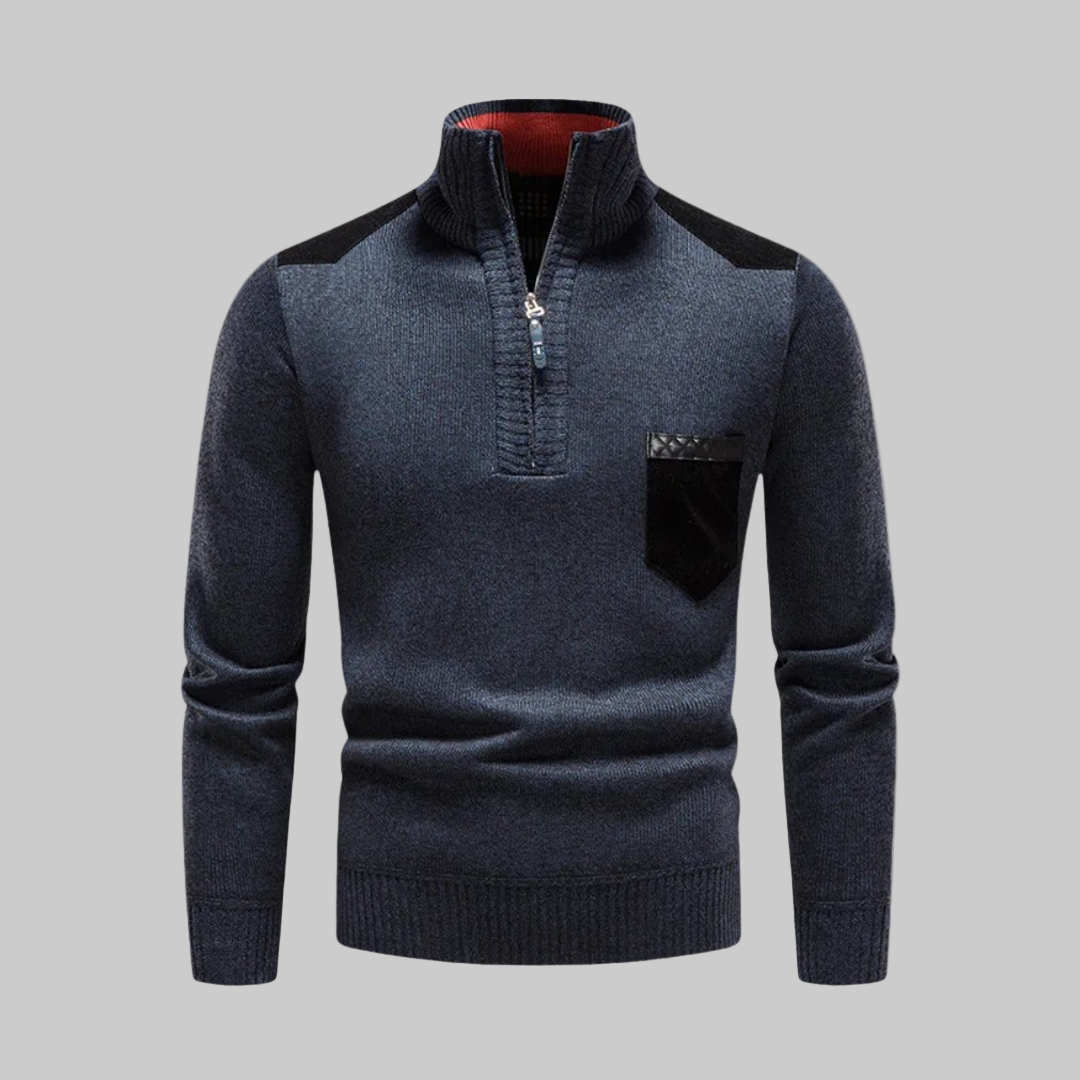 Casual Half-Zip Trui voor Heren – Warme Knit, Tijdloos Design & Dagelijks Comfort
