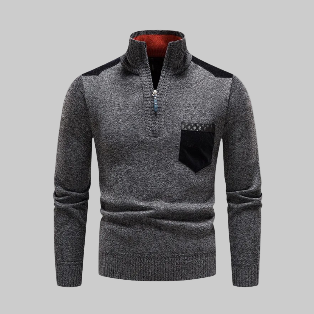 Casual Half-Zip Trui voor Heren – Warme Knit, Tijdloos Design & Dagelijks Comfort