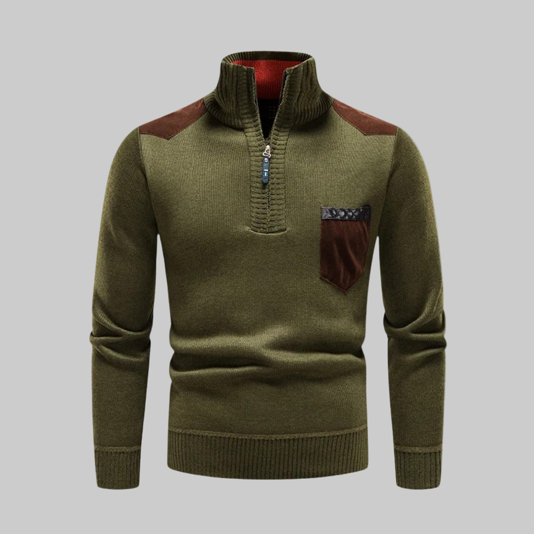 Casual Half-Zip Trui voor Heren – Warme Knit, Tijdloos Design & Dagelijks Comfort