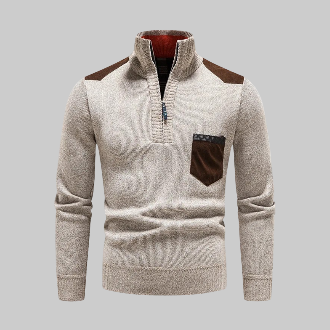 Casual Half-Zip Trui voor Heren – Warme Knit, Tijdloos Design & Dagelijks Comfort
