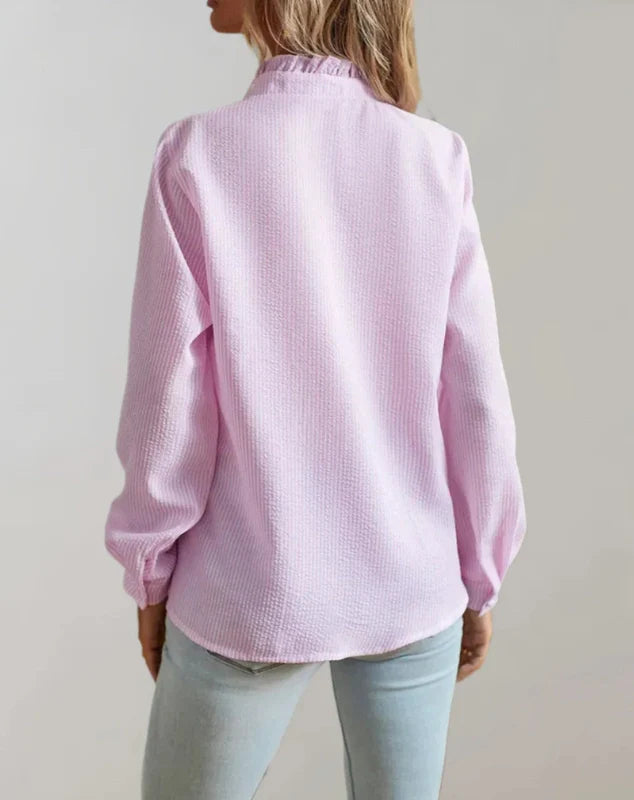 Losse blouse met kraag 2