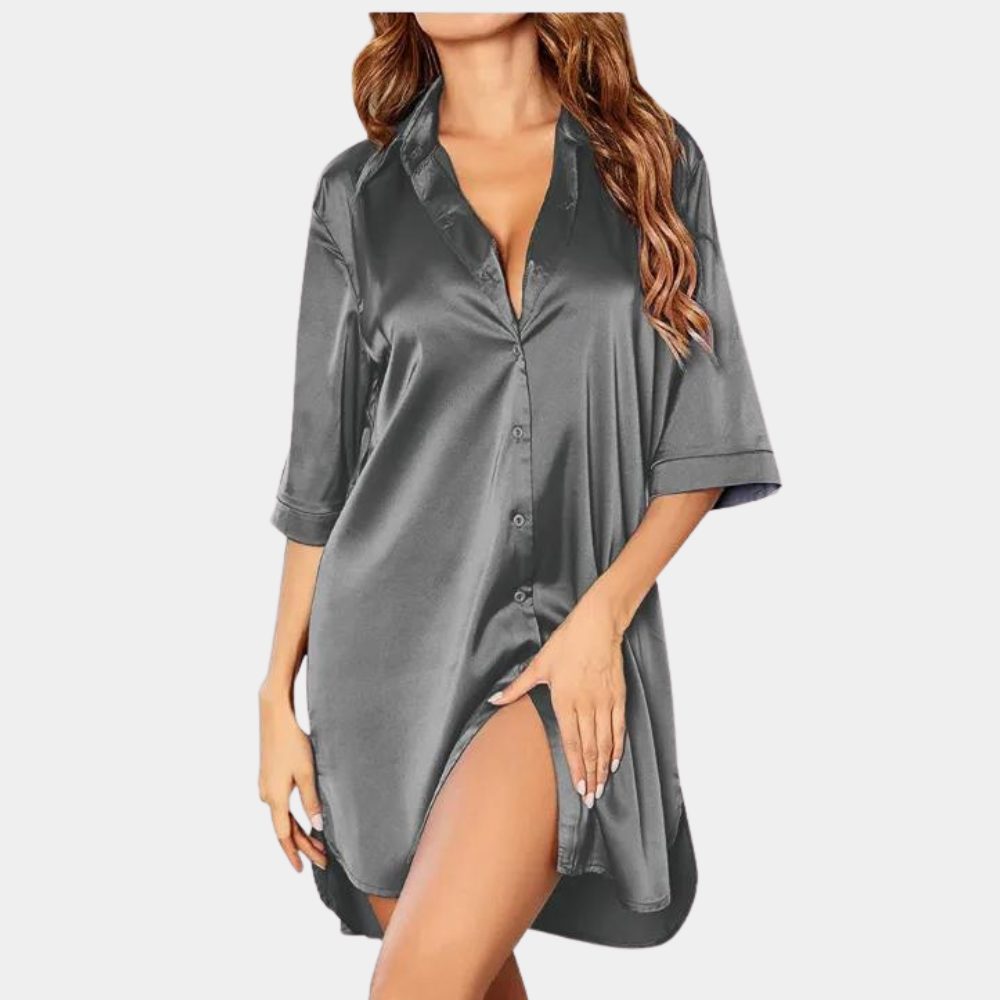 Luxe Zachte Dames Slaapjurk – Ademend, Elegant & Comfortabel Nachtkleding