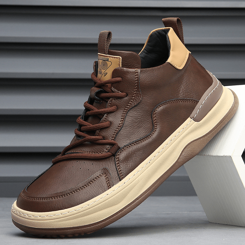 Italiaanse Leren Sneakers voor Heren – Luxe Handgemaakt Design met Comfortabele Pasvorm