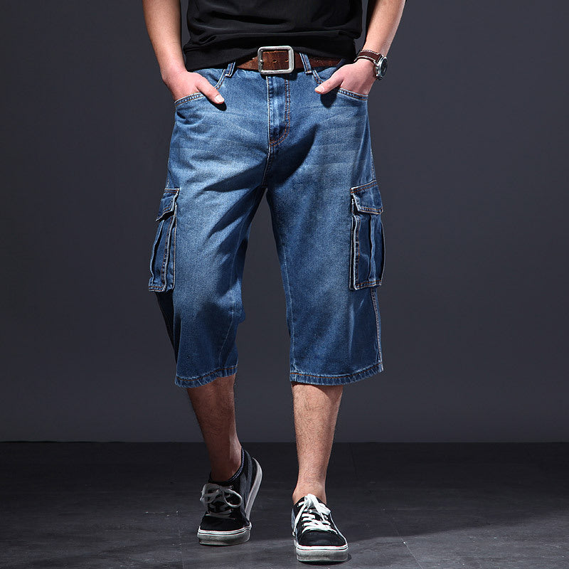 Cargo Shorts Heren – Robuuste Denim, Comfortabele Pasvorm & Zes Zakken