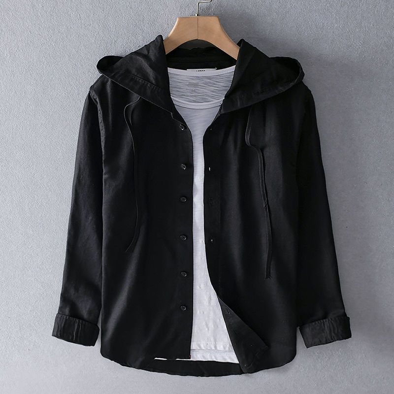 Button Hoodie – Lichtgewicht Hoodie van Katoen-Linnenmix met Knopen