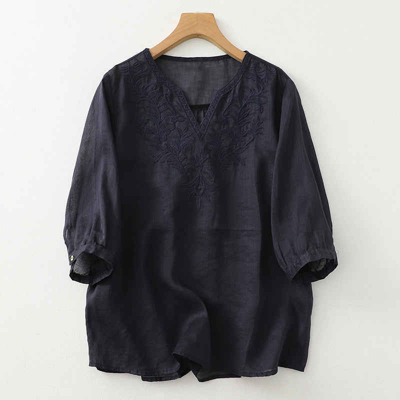 Linnen Overhemd met Knoopsluiting – Ademend, Licht & Moeiteloos Chic
