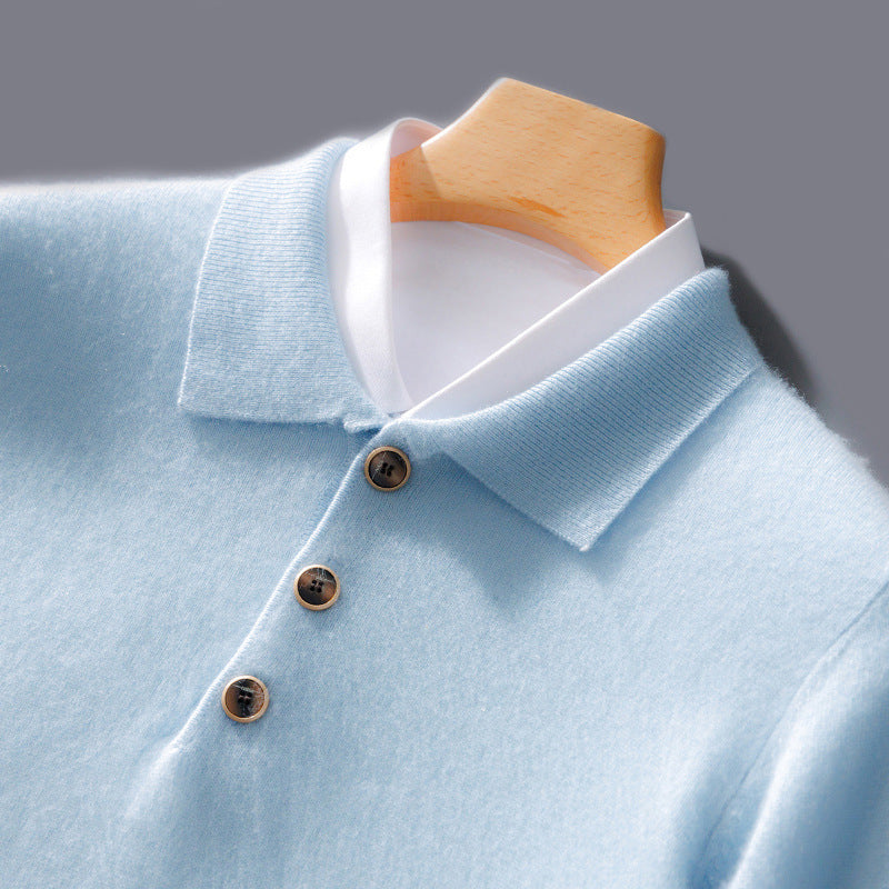 Polo trui Heren & Dames – Luxe Gebreide Wol, Classic Polo Kraag, Comfortabel & Tijdloos