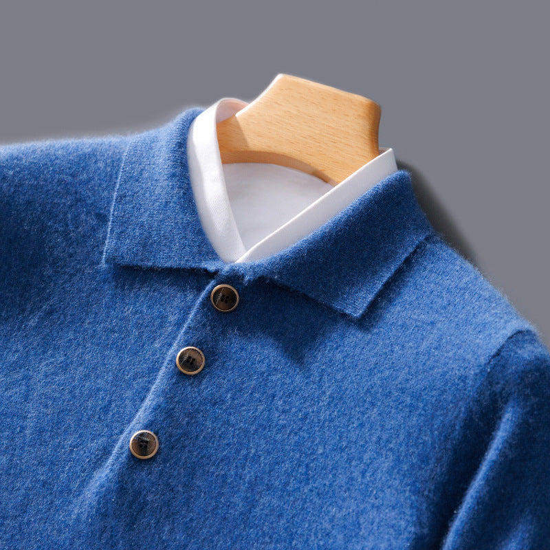 Polo trui Heren & Dames – Luxe Gebreide Wol, Classic Polo Kraag, Comfortabel & Tijdloos