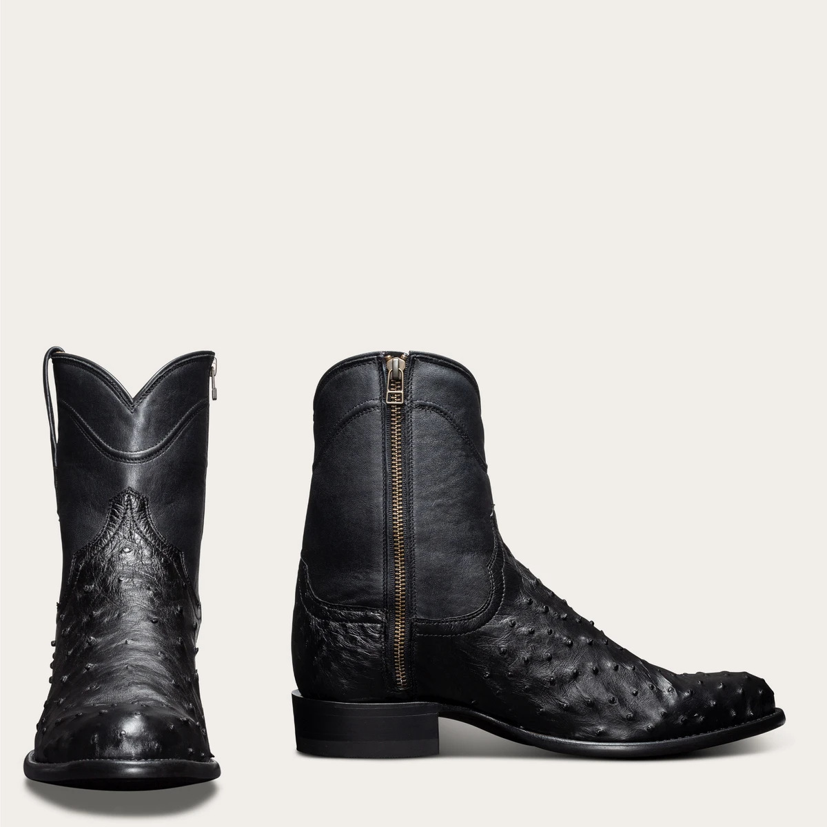 Klassieke Western Stijl Laarzen – Duurzame Zool, Gestapelde Hak & Leren Look