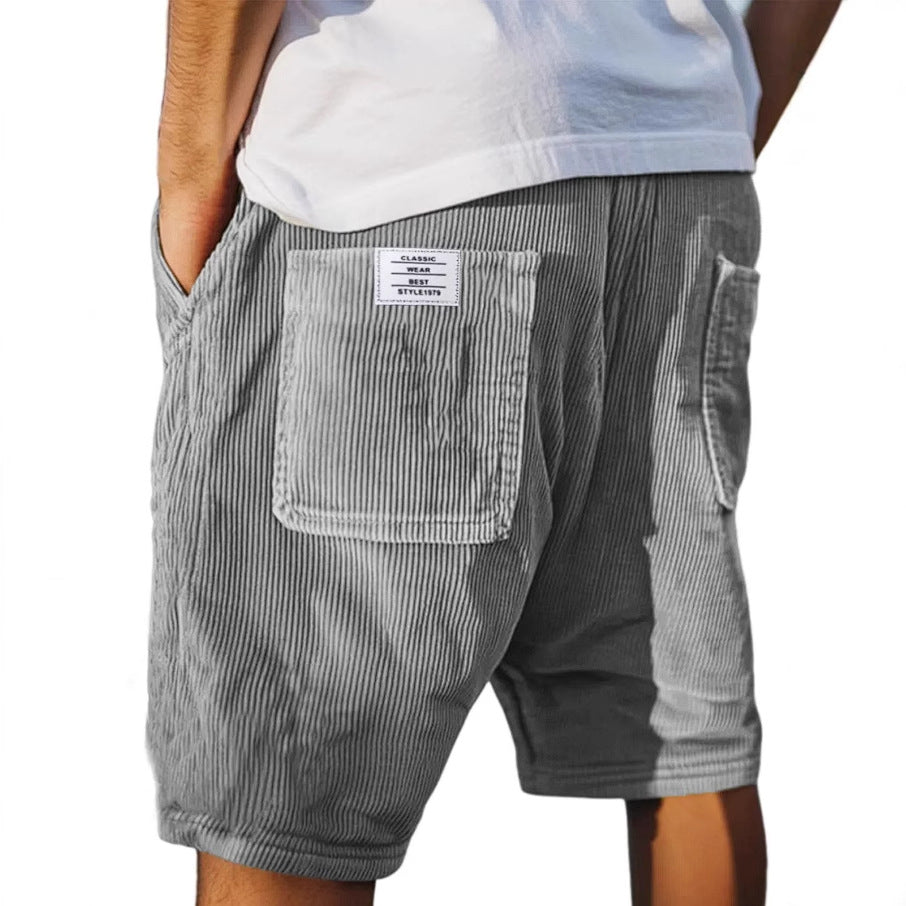 Velours Shorts Heren – Zachte Geribbelde Stof, Comfortabele Pasvorm & Stijlvolle Look